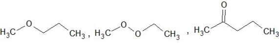 <strong>Which of the following sets of compounds contain one ether, one alcohol, and one ketone (not necessarily in this order)?</strong> A)   B)   C)   D)   E)   <div style=padding-top: 35px> 