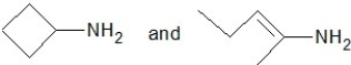 <strong>Which of the following structures are constitutional isomers of a compound with molecular formula C<sub>4</sub>H<sub>9</sub>N?</strong> A)   B)   C)   D)   E)   <div style=padding-top: 35px> 