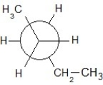 <strong>Find the correct Newman projection formula showing a staggered conformer of n-hexane.</strong> A)   B)   C)   D)   E)   <div style=padding-top: 35px> 