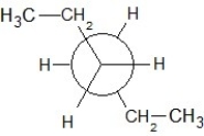 <strong>Find the correct Newman projection formula showing a staggered conformer of n-hexane.</strong> A)   B)   C)   D)   E)   <div style=padding-top: 35px> 
