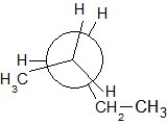 <strong>Which of the following Newman projections shows an antistaggered conformation of n-pentane?</strong> A)   B)   C)   D)   E)   <div style=padding-top: 35px> 