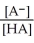 <strong>Find the correct equilibrium constant that shows the ionization constant of a weak acid HA.</strong> A) K<sub>a</sub> = B) K<sub>a</sub> = C) K<sub>a</sub> = D) K<sub>a</sub> = E) K<sub>a</sub> =