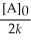<strong>Which of the following represents the equation for a zero-order half-life?</strong> A) t <sub>1/2</sub> = B) t <sub>1/2</sub> = C) t<sub> 1/2</sub> = D) t <sub>1/2</sub> = E) t <sub>1/2</sub> =