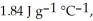 The enthalpy change for converting 1.00 mol of ice at -60.0°C to water at 80.0°C is The specific heats of ice, water, and steam are and respectively. For O, = 6.01 kJ mol<sup>-1</sup>, and .