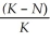 <strong>Using the logistic growth model,population growth would be represented by dN/dt =</strong> A) . B)rN. C)rN (K + N). D)rN . E)rN .