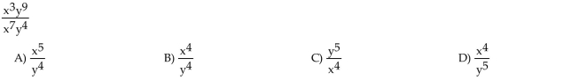 Simplify the expression. Assume that the variables in the denominator are nonzero.