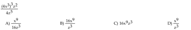 Simplify the expression. Assume that the variables in the denominator are nonzero.