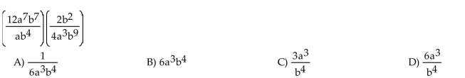 Simplify the expression. Assume that the variables in the denominator are nonzero.