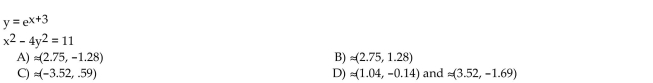 Solve the system graphically.