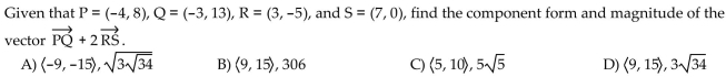 Find the component form and magnitude of the indicated vector.