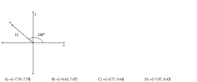 Find the component form of the vector v.