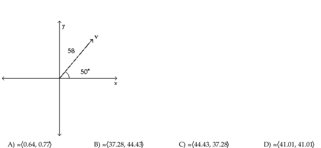 Find the component form of the vector v.