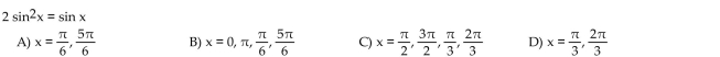 Find all solutions in the interval [0, 2