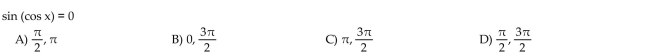 Find all solutions in the interval [0, 2