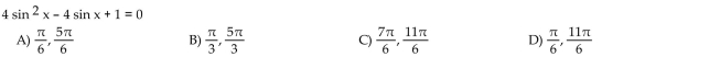 Find all solutions in the interval [0, 2