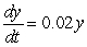 A quantity y satisfies the differential equation   . Thus, y is decreasing when y is ________(less/greater) than _____.<div style=padding-top: 35px> 