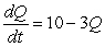A quantity Q satisfies the differential equation   . Is Q increasing or decreasing at Q = 3?<div style=padding-top: 35px> 