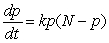 <strong>There is a theory that says the rate at which information spreads by word of mouth is proportional to the product of the number of people who have heard the information and the number who have not. Suppose the total population is N. Which of the following differential equations describe the rate,   , at which the information spreads by word of mouth?</strong> A)   B)   C)   D)   <div style=padding-top: 35px> 
