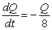 Find a solution to the differential equation   subject to the initial condition Q = 60 when t = 0.<div style=padding-top: 35px> 