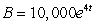 <strong>Money in a bank account grows continuously at an annual rate of 4%. Suppose $10,000 is put into an account at time t = 0. If B is the balance in the account after t years, what is the differential equation for B and its solution?</strong> A)   ;   B)   ;   C)   ;   D)   ;   <div style=padding-top: 35px> 