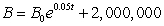 <strong>A certain bank account earns interest at the rate of 5% compounded continuously. Money is being withdrawn from the account in a continuous stream at a constant rate of $100,000 per year. Write a differential equation modeling how the balance B changes over time. Which of the following is the general solution, given an initial balance of B<sub>0</sub>?</strong> A)   B)   C)   D)   <div style=padding-top: 35px> 