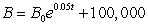 <strong>A certain bank account earns interest at the rate of 5% compounded continuously. Money is being withdrawn from the account in a continuous stream at a constant rate of $100,000 per year. Write a differential equation modeling how the balance B changes over time. Which of the following is the general solution, given an initial balance of B<sub>0</sub>?</strong> A)   B)   C)   D)   <div style=padding-top: 35px> 