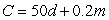 <strong>Which of the following describes the contour diagram for the function (with m on the vertical axis and d on the horizontal axis)?</strong> A)A set of parallel lines, all with slopes -250 B)A set of parallel lines, all with slopes 10 C)A set of parallel lines, all with slopes -0.004 D)A set of parallel lines, all with slopes 50