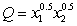 The quantity, Q, of a good produced depends on the quantities and of the two main materials used: . Material costs $75 per unit, and material costs $25 per unit. We want to minimize the cost of producing 100 units of the good. What is the constraint function?