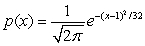 <strong>The annual rainfall for a desert city is approximately normally distributed with mean 4 and standard deviation 1. Which of the following is the density function for annual rainfall?</strong> A) B) C) D)