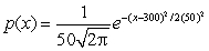 <strong>Which of the following distributions best describe the density function for annual popcorn sales by a Cub Scout pack if the sales are approximately normally distributed and they almost always make between $300 and $500?</strong> A) B) C) D)