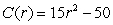 The function gives cost in dollars of producing r items. What is the marginal cost of increasing r by 1 item from the current production level of r=3?
