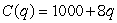The cost of producing q items is dollars. What is the average cost of producing the 20<sup>th</sup> item?