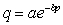 The demand equation for a product is , where q is the number of units produced, p is the price of each unit, and a and b are positive constants. Find a formula, in terms of p, for the elasticity of demand.