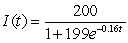 A disease is released into a small town. The number of people infected is modeled by the equation . What is the population at t=0 of this disease?