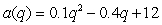 The average cost per item to produce q items is given by for q>0. What is the total cost, C, of producing q goods?