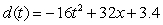 A tomato is thrown from the top of a tomato cart its distance from the ground, in feet, is modeled by the equation where t is measured in seconds and the initial height of the cart is feet. (A) At what time is the tomato at its maximum height? (B) What is the maximum height? (C) What is the initial velocity of the tomato (at t = 0)?