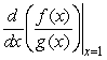The following table gives values for two functions f and g and their derivatives. What is ? Round to 2 decimal places.