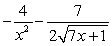 The derivative of   is   .