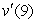 Given the graph below of , is positive, negative, zero or undefined?