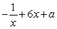 <strong>Find an antiderivative of such that , for some constant a.</strong> A) B) C) D)