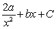 <strong>Find the antiderivative of , where a and b are constants.</strong> A) B) C) D)