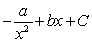 <strong>Find the antiderivative of , where a and b are constants.</strong> A) B) C) D)