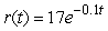 Fuel pressure in the fuel tanks of the space shuttle is decreasing at a rate of psi per second at time t in seconds. By how many total psi has the pressure decreased during the first minute? Round to 2 decimal places.