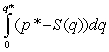<strong>The supply and demand curves for a product have equations and , respectively, with equilibrium at . Which of the following is a formula for total gains from trade?</strong> A) B) C) D) E)