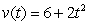 At time t, in seconds, your velocity, v, in meters per second, is given by for . Use to estimate how many meters you traveled during this time.