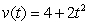 At time t, in seconds, your velocity, v, in meters per second, is given by for . Use to estimate how many meters you traveled during this time.