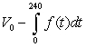 <strong>A large ice cube is melting at a rate of cm<sup>3</sup> per minute, where t is time in minutes. If is the volume of the ice cube at time t = 0 minutes, which one of the following expresses the volume of the ice cube after 4 hours?</strong> A) B) C) D)