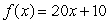 <strong>Find a formula for the linear function f. . </strong> A) B) C) D)
