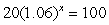 Use logarithms to solve the equation . Round to two decimal places.