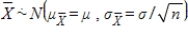 <strong>If the sample size is large (n ≥ 30), then, regardless of the population distribution, which of the following summarizes the sampling distribution of random variable ?</strong> A) B) C) D)